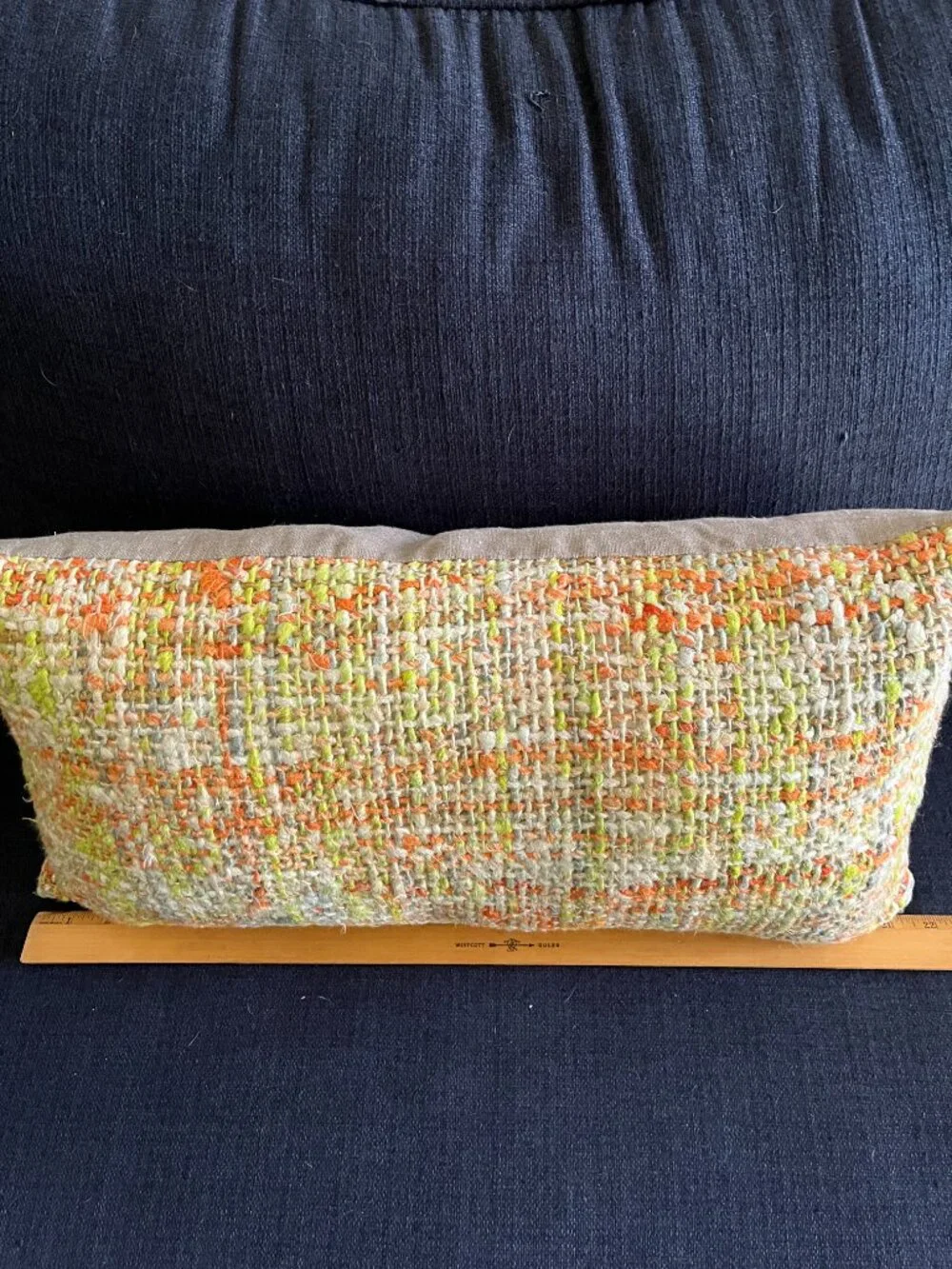Room and Board Woven Throw Pillow Down Feather Insert